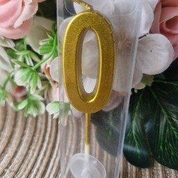 เทียนเลข 0 สีทอง