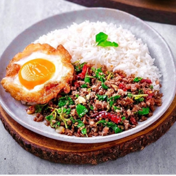 ข้าวกะเพราหมูสับ+ไข่ดาว