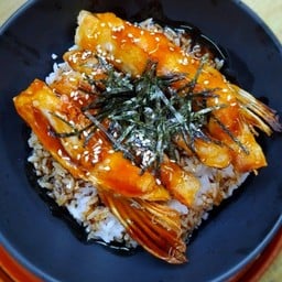 ข้าวหน้าแซลมอนเทอริยากิ (แซลม่อนย่างกระทะ))