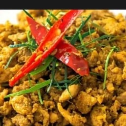 คั่วกลิ้งหมูราดข้าว