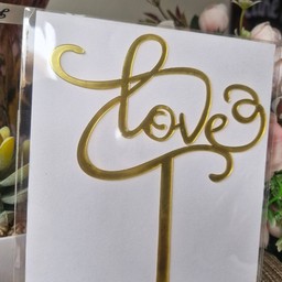 ป้าย Love  ตัวหนังสือสีทอง