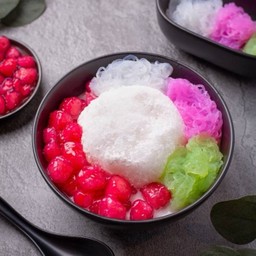 ซ่าหริ่ม+ทับทิมกรอบน้ำกะทิสด