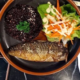 ข้าวหน้า-ปลาซาบะย่าง