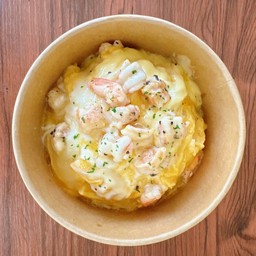 ข้าวไข่ข้นกุ้งชีส