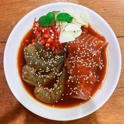 กุ้ง+แซลมอนดองซีอิ๊วเกาหลีโคชูจัง (พร้อมน้ำจิ้มซีฟู้ด)