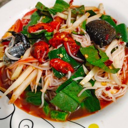 ตำซั่วปูปลาร้าหอยดอง