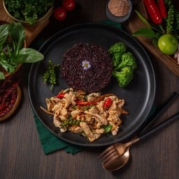 ผัดฉ่า+ข้าว