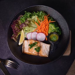 สเต็กปลากะพงย่าง