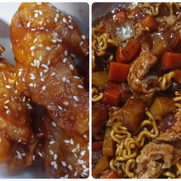 เซ็ตไก่สะโพกทอดกับจาจังยอน