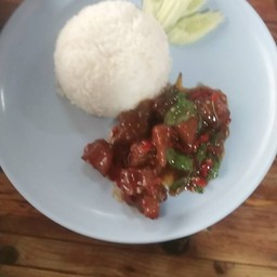 ข้าวกะเพราเอ็นแก้ว