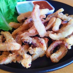 เนื้อหมึกชุบแป้งทอด