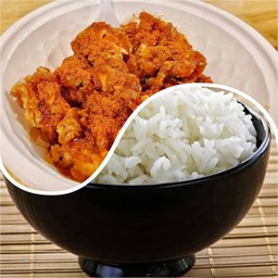 ข้าวไก่กรอบซอสสไปซี่หม่าล่า