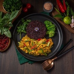 ผัดผงกะหรี่+ข้าว