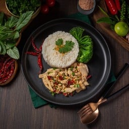 ผัดพริกเกลือ+ข้าว