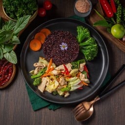 ผัดผักรวม-ข้าว