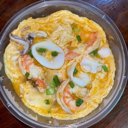 ข้าวไข่ข้นทะเล กุ้ง,หมึก