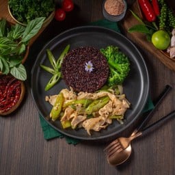 ผัดพริกสด+ข้าว