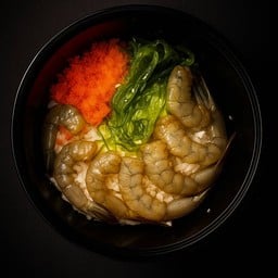 ข้าวด้ง กุ้งดอง+ ยำสาหร่าย+ไข่กุ้ง