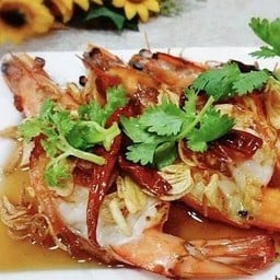 กุ้งจัมโบ้ทอดซอสมะขาม ตัวละ