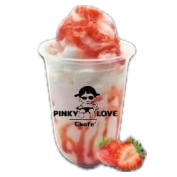 นมสดสตอเบอรี่ปั่น