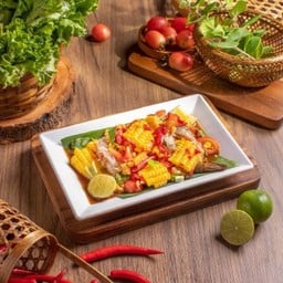 ตำข้าวโพดกุ้งสด