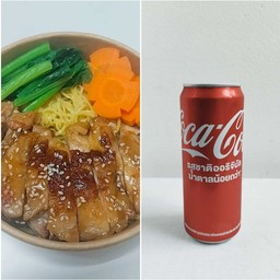 กะเพราป่ะ&บะหมี่ไก่เทอริยากิ