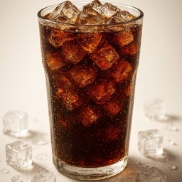 โค้กใส่น้ำแข็งแก้วโอ่ง