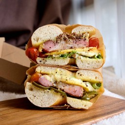 Thick Bacon & Eggs Bagel