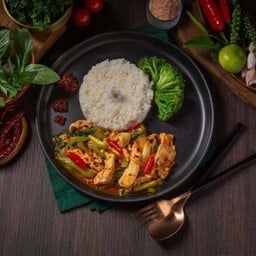 ผัดพริกเผา+ข้าว