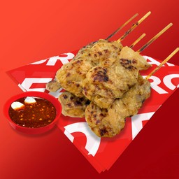 ชุดสะโพกไก่ย่าง 5 ไม้ + ข้าวเหนียว 1 ห่อ ฟรี น้ำเปล่า