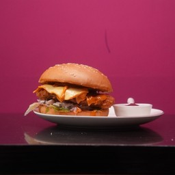 Andhra Firecracker Chicken Burger