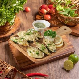 หอยแมลงภู่นิวซีแลนด์อบชีส