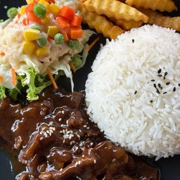 ข้าวหน้าเนื้อสไลด์