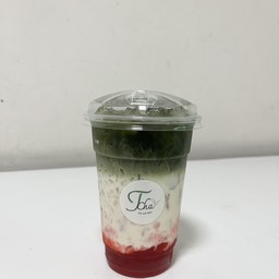 ชาเขียวสตรอเบอรี่นมสด