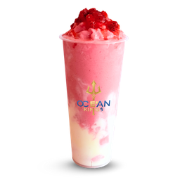 สตรอว์เบอร์รี เชอร์เบท ชีส โยเกิร์ต (ปั่น)