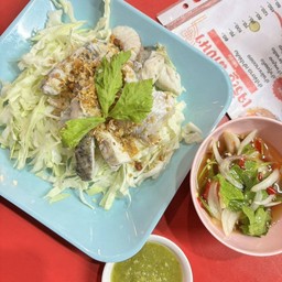 ปลากระพงลวกจิ้ม