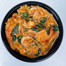 ข้าวไข่ข้นห่อหมกกุ้ง