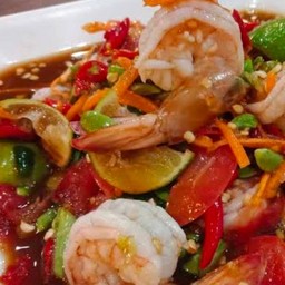 ตำกุ้งสุก ปลาร้า