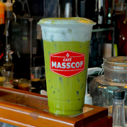 ชาเขียวเย็น (ใบชาแท้ ผสมนมสดๆ) หอมมัน เข้มข้น กำลังพอดีD