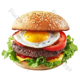 เบอร์เกอร์เนื้อ+ชีส+ไข่ดาว