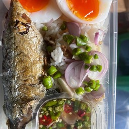 ข้าวปลาทูแกะ(ไม่มีไข่ต้มในชุด)