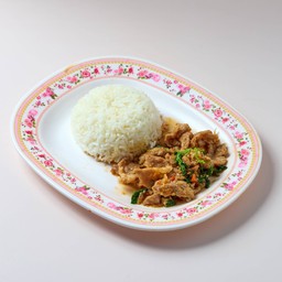 ข้าวกระเพราหมูชิ้น