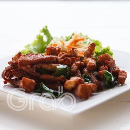 หมูแดดเดียวทอด