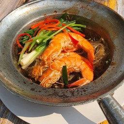 กุ้งอบวุ้นเสั้น