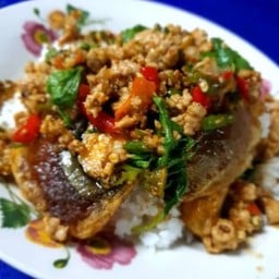 กระเพราไข่เยี่ยวม้า