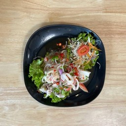 ยำวุ้นเส้นปลาหมึก.