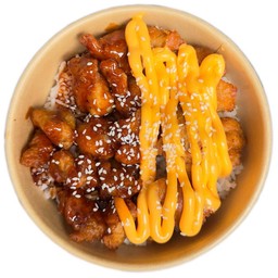 ข้าวไก่ทูโทน(ชีส+ซอสเกาหลี)