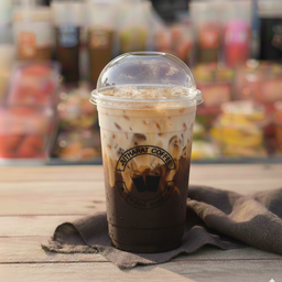 โอเลี้ยงยกล้อ (ใส่นม)