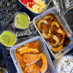 แซลมอนดองซีอิ๊วเกาหลี+น้ำจิ้มซีฟู้ด