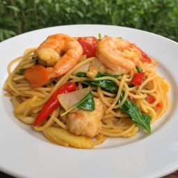 พาสต้ากะเพราทะเล